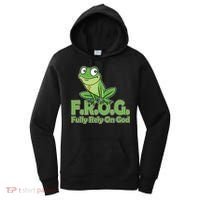 Funny Christian FROG Fully Rely On God Women's Hoodie thumb 0