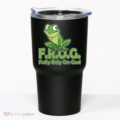 Funny Christian FROG Fully Rely On God Tumbler
