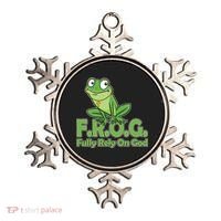 Funny Christian FROG Fully Rely On God Ornament thumb 0