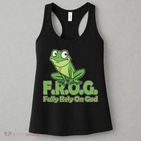 Funny Christian FROG Fully Rely On God Women's Tank Top thumb 3