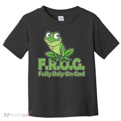 Funny Christian FROG Fully Rely On God Toddler T-Shirt
