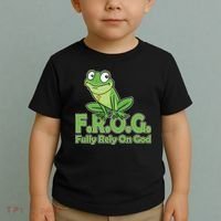 Funny Christian FROG Fully Rely On God Toddler T-Shirt thumb 2