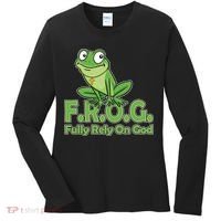 Funny Christian FROG Fully Rely On God Women's Long Sleeve Shirt thumb 0
