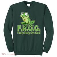 Funny Christian FROG Fully Rely On God Sweatshirt thumb 0