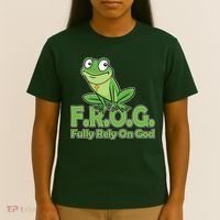 Funny Christian FROG Fully Rely On God T-Shirt thumb 4