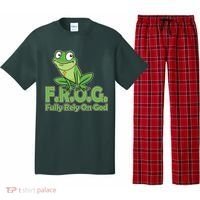 Funny Christian FROG Fully Rely On God Pajama Set thumb 0