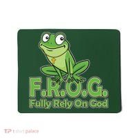 Funny Christian FROG Fully Rely On God Mousepad thumb 0
