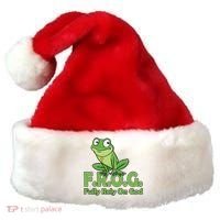 Funny Christian FROG Fully Rely On God Santa Hat thumb 0