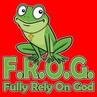 Funny Christian FROG Fully Rely On God Santa Hat thumb 1