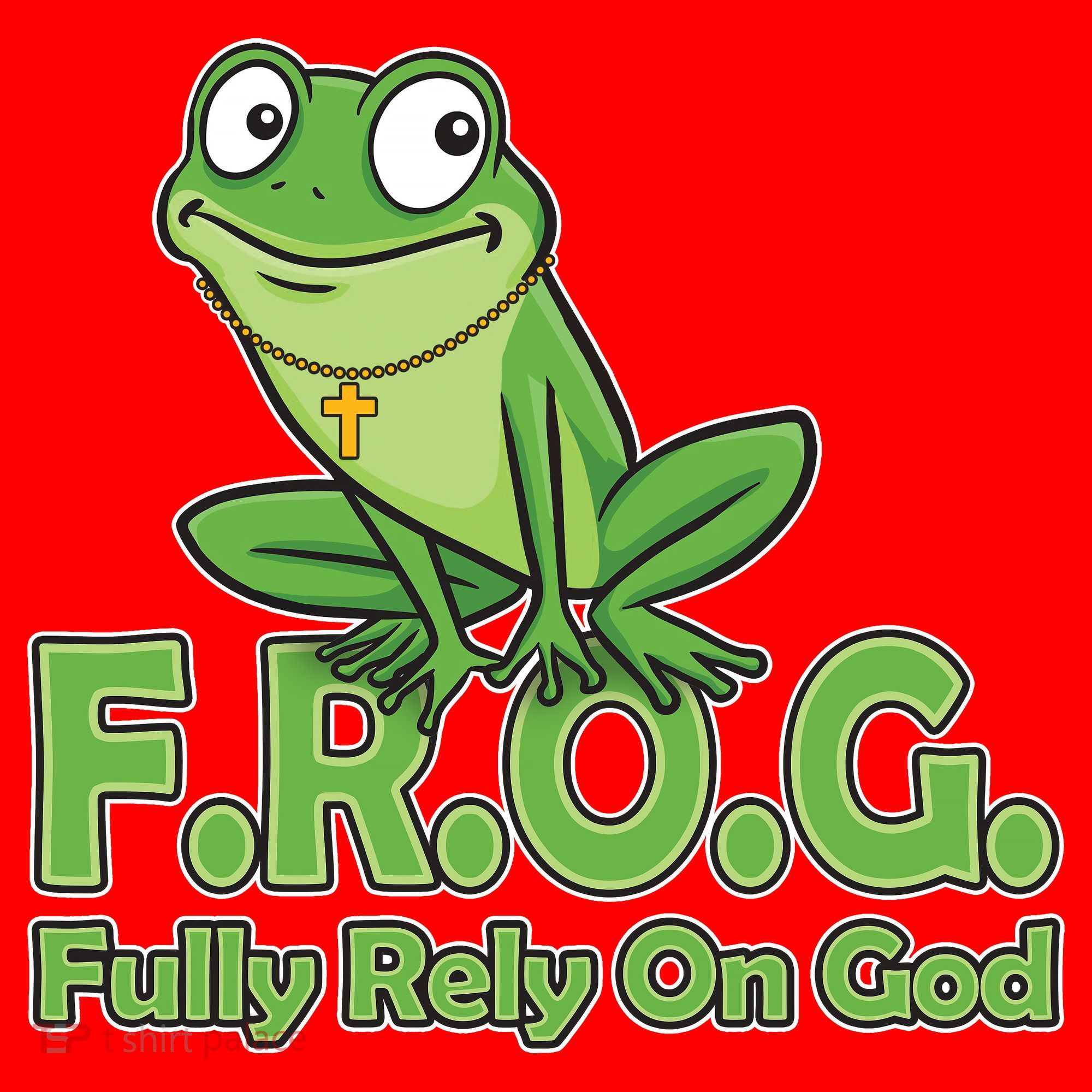 Funny Christian FROG Fully Rely On God Santa Hat