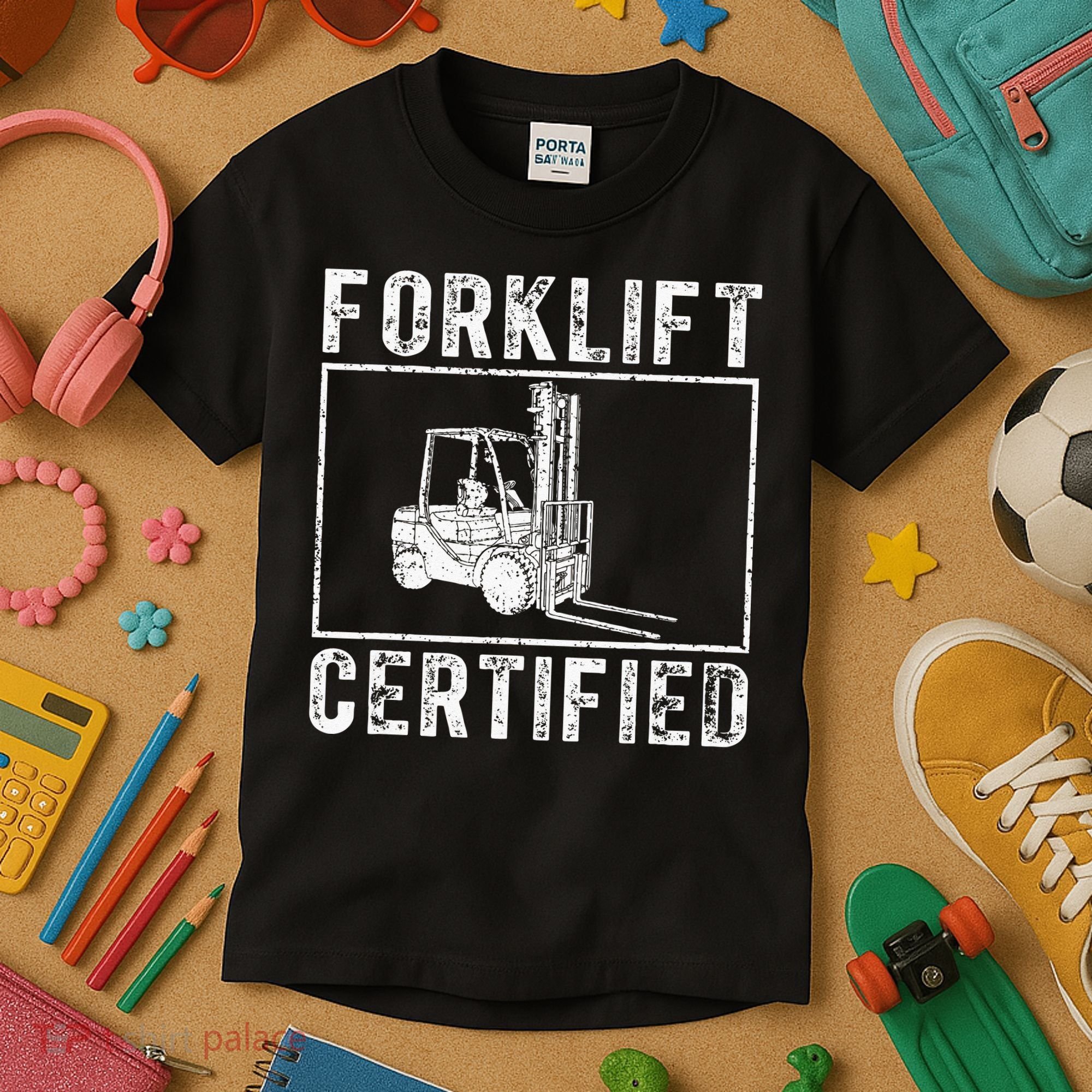 Forklift Certified Kids T-Shirt