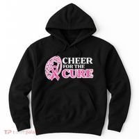 Football Cheer For The Cure Breast Cancer Awareness Ribbon Hoodie thumb 0