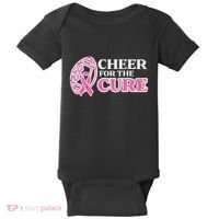 Football Cheer For The Cure Breast Cancer Awareness Ribbon Baby Bodysuit thumb 0
