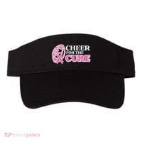 Football Cheer For The Cure Breast Cancer Awareness Ribbon Visor thumb 0
