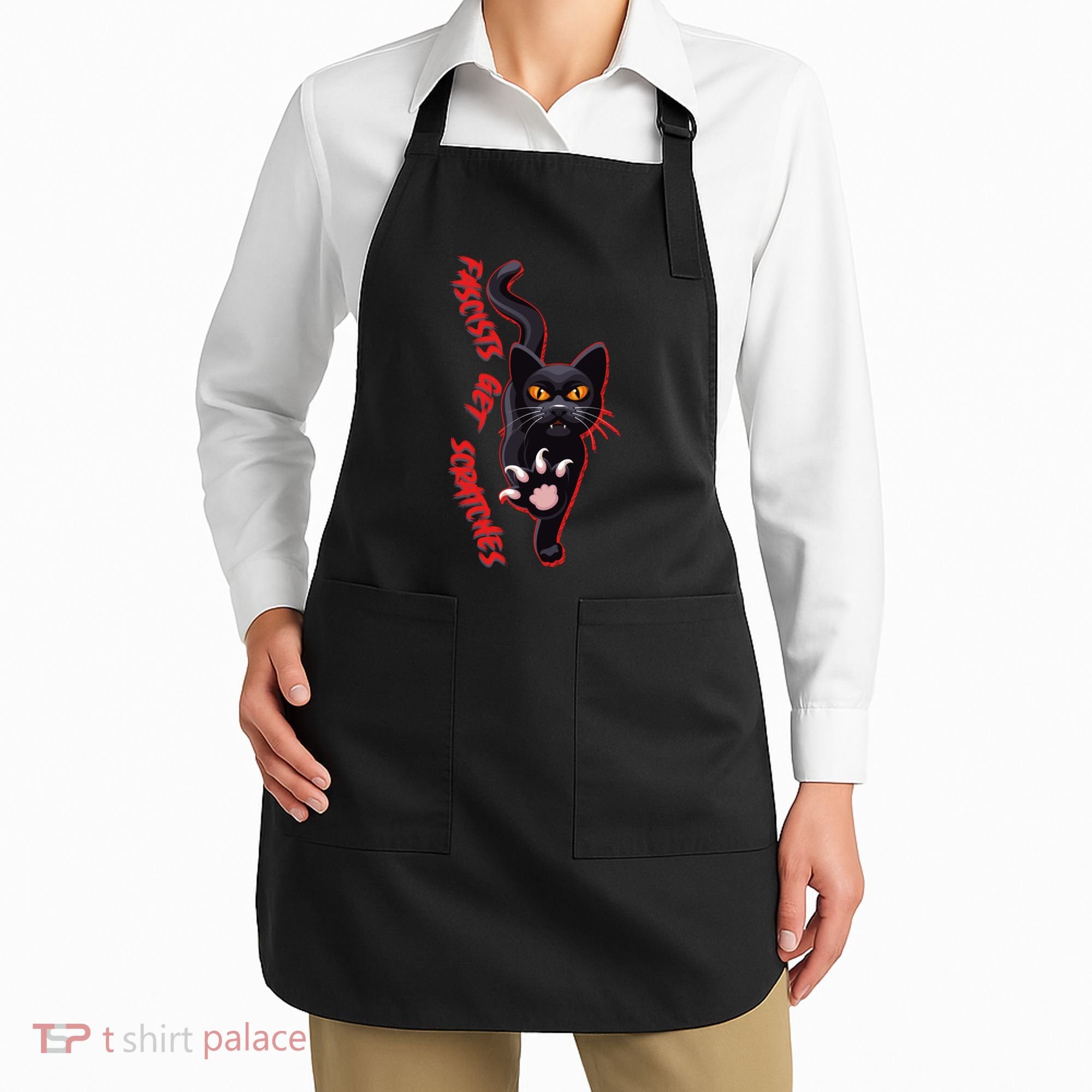 Funny Cat Fascists Get Scratches Apron