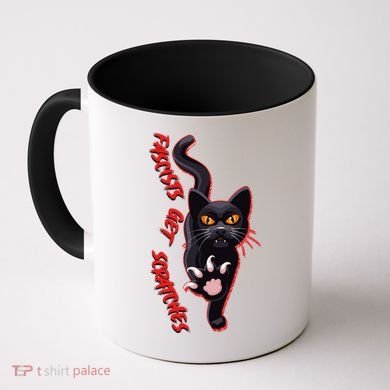 Funny Cat Fascists Get Scratches Coffee Mug