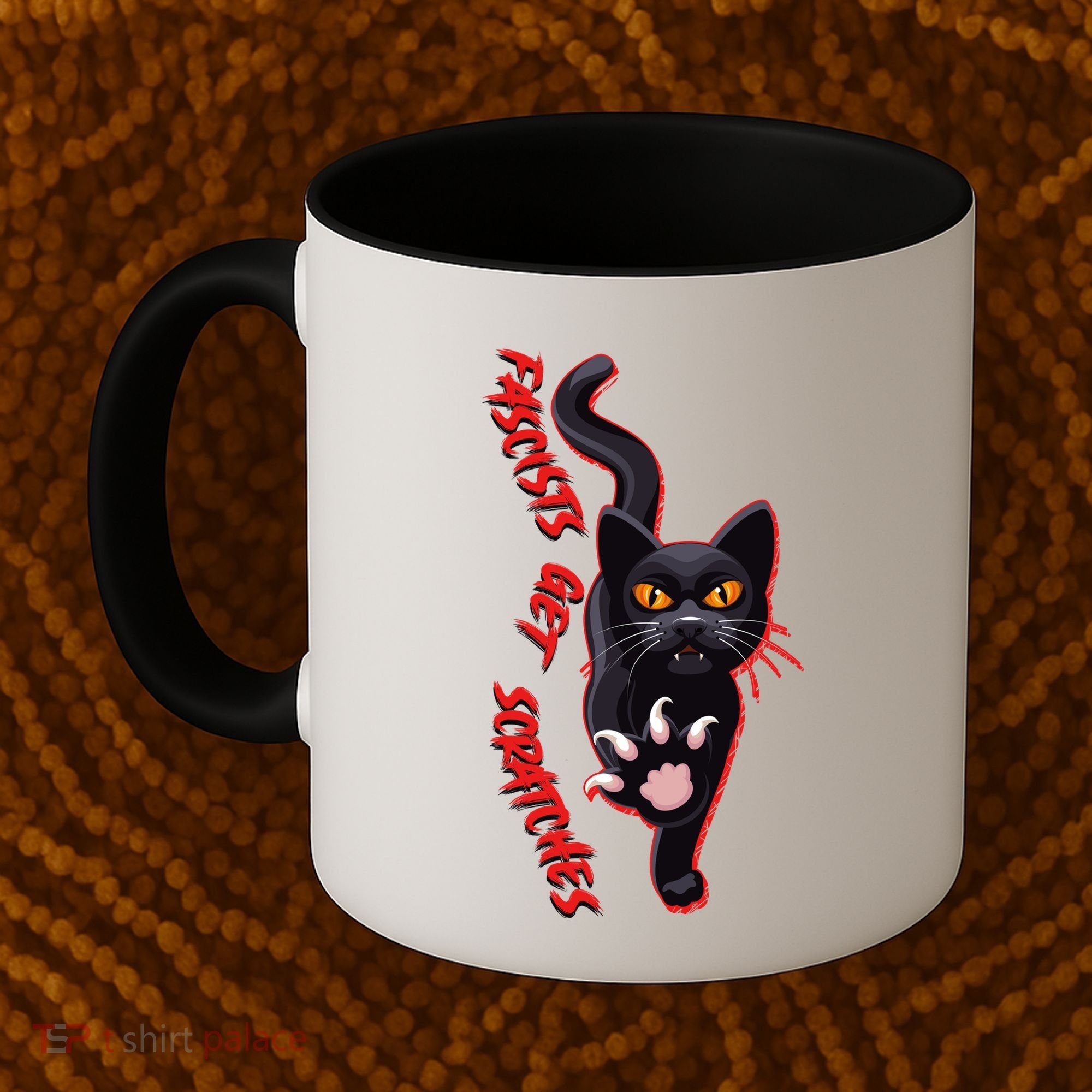Funny Cat Fascists Get Scratches Coffee Mug