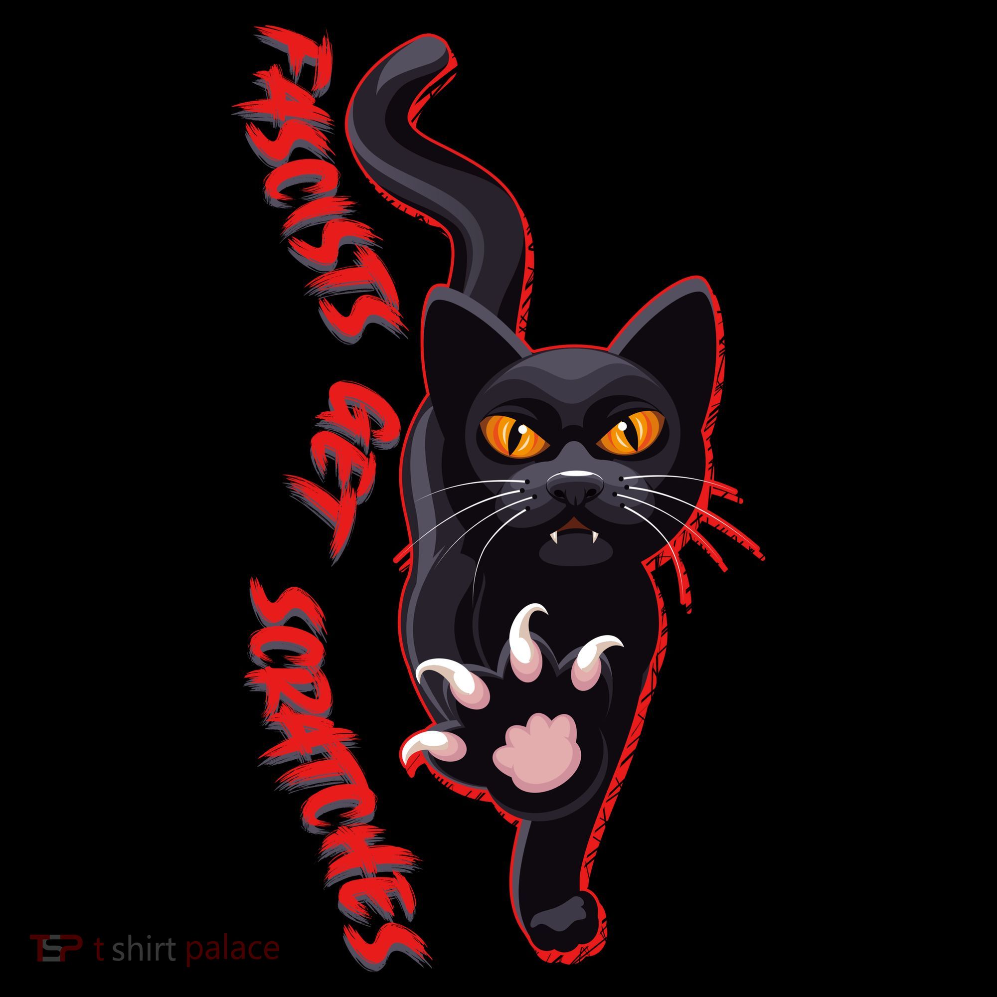 Funny Cat Fascists Get Scratches Women's Hoodie