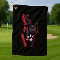 Funny Cat Fascists Get Scratches Golf Towel thumb 1
