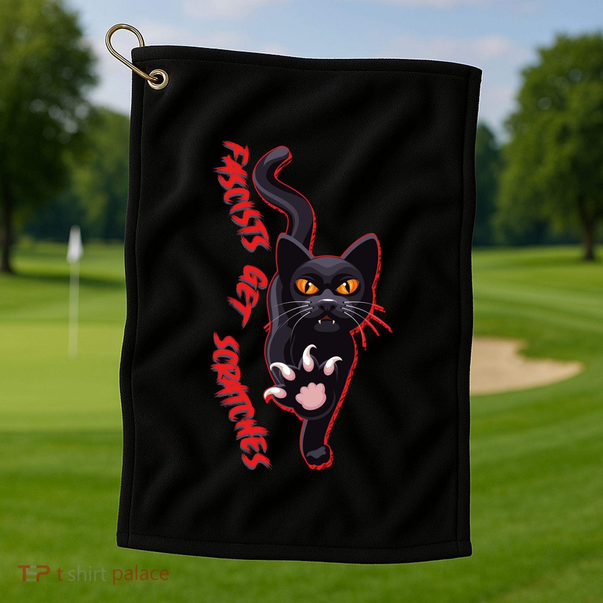 Funny Cat Fascists Get Scratches Golf Towel