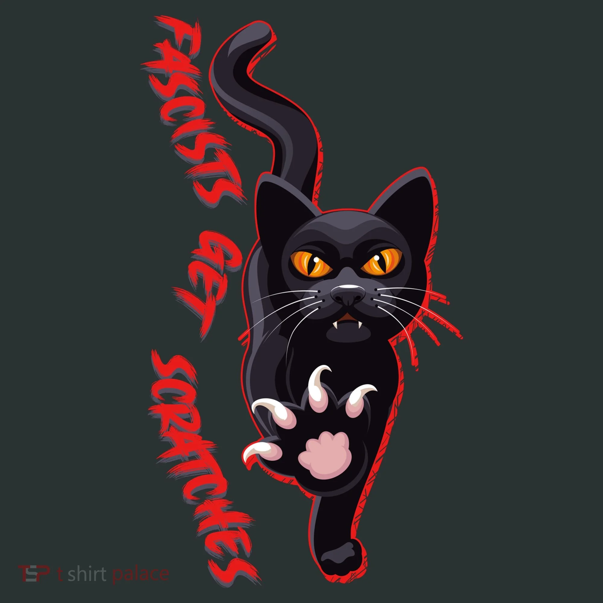 Funny Cat Fascists Get Scratches Button