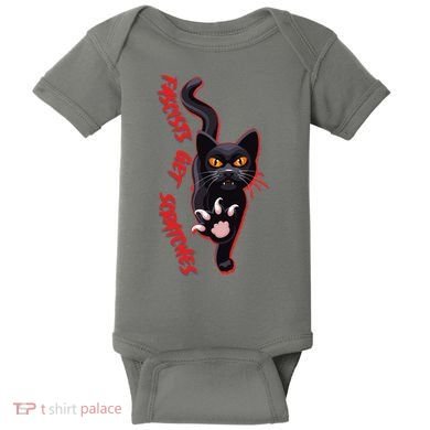 Funny Cat Fascists Get Scratches Baby Bodysuit