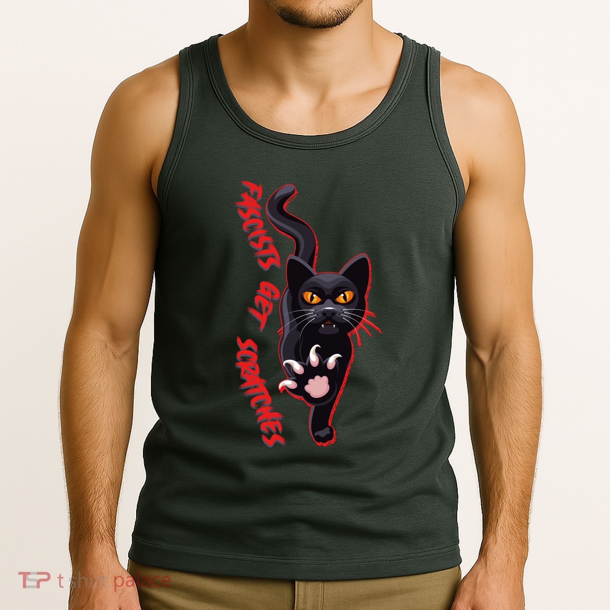 Funny Cat Fascists Get Scratches Tank Top