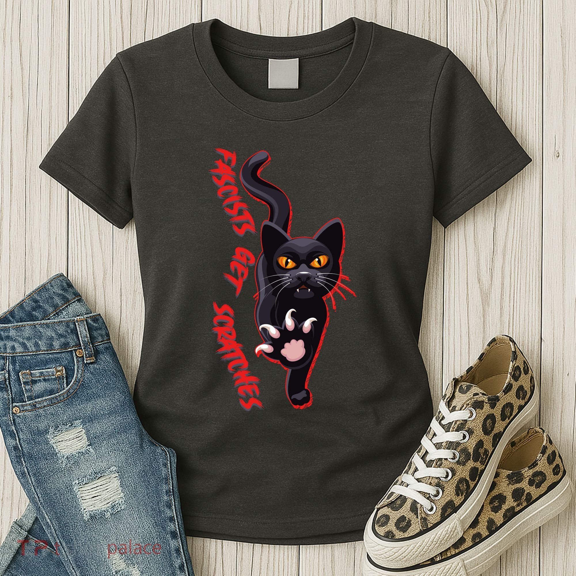 Funny Cat Fascists Get Scratches Women's T-Shirt