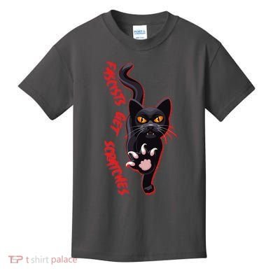 Funny Cat Fascists Get Scratches Kids T-Shirt