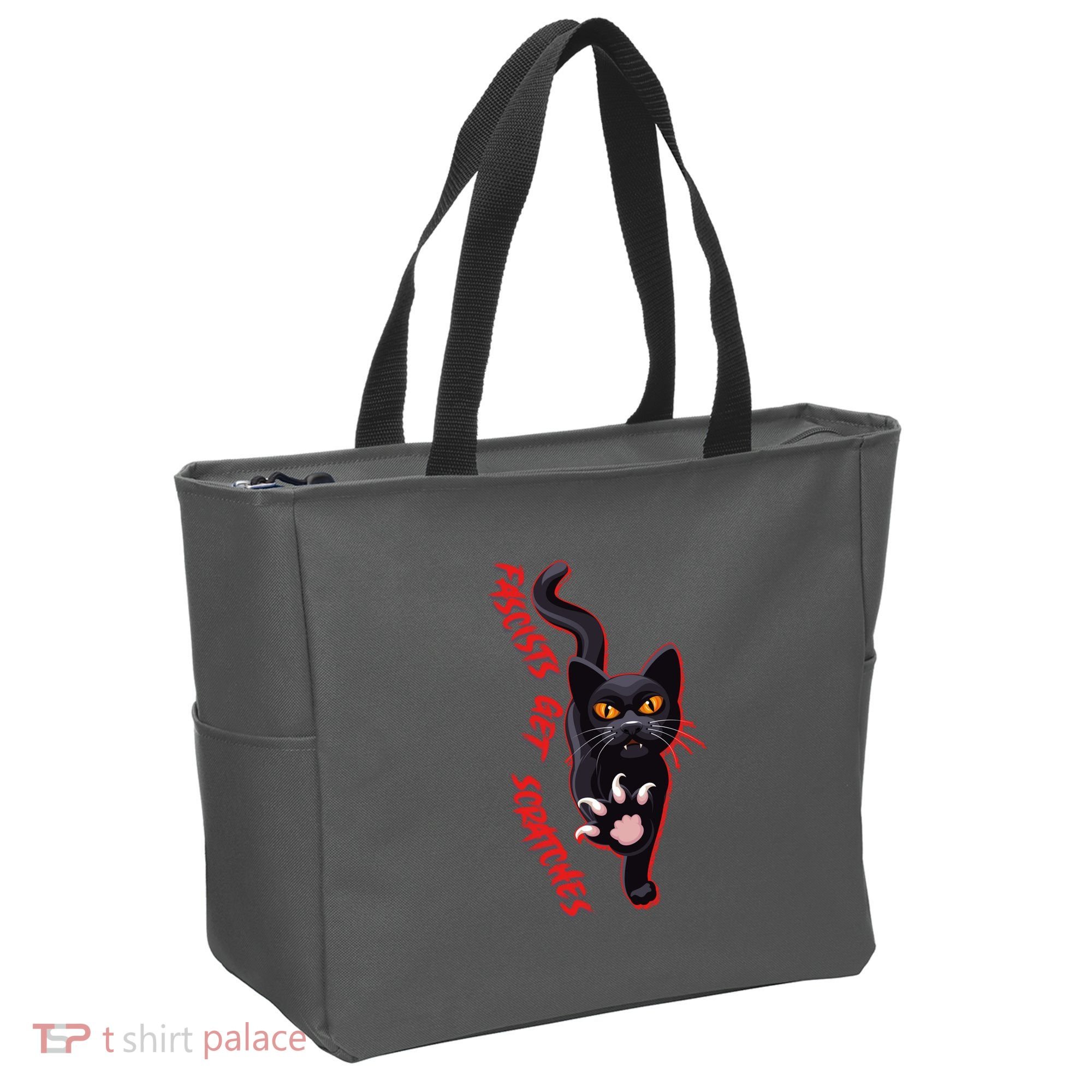 Funny Cat Fascists Get Scratches Tote Bag