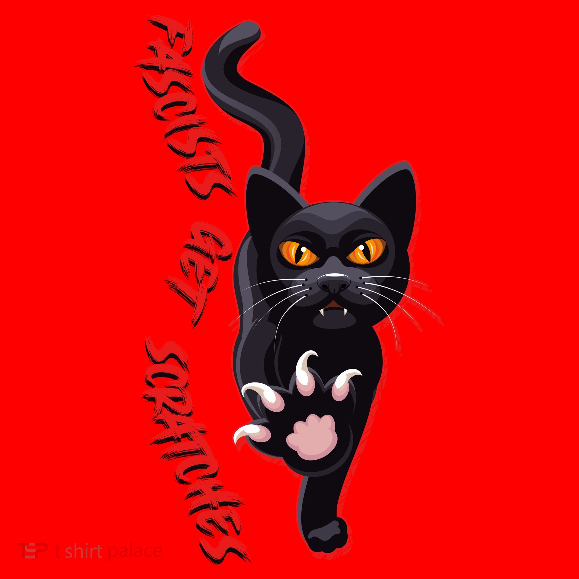 Funny Cat Fascists Get Scratches Santa Hat