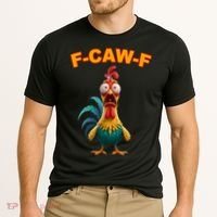 F Caw F Funny Clucking Rooster Meme F Off Cooling Performance Crew T-Shirt thumb 2