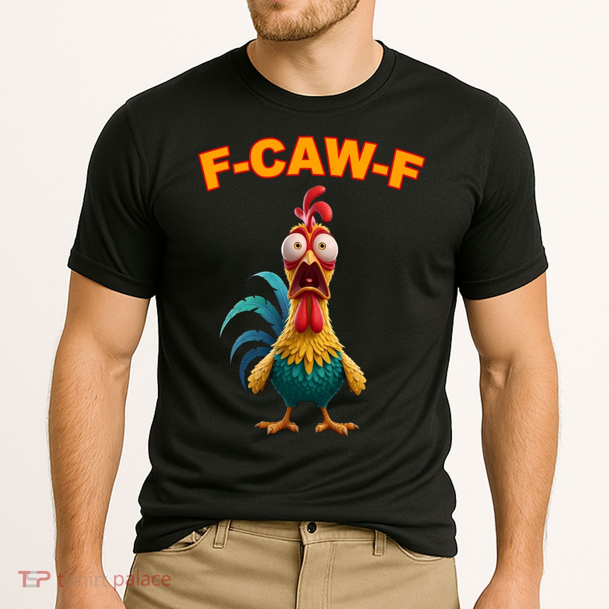 F Caw F Funny Clucking Rooster Meme F Off Cooling Performance Crew T-Shirt