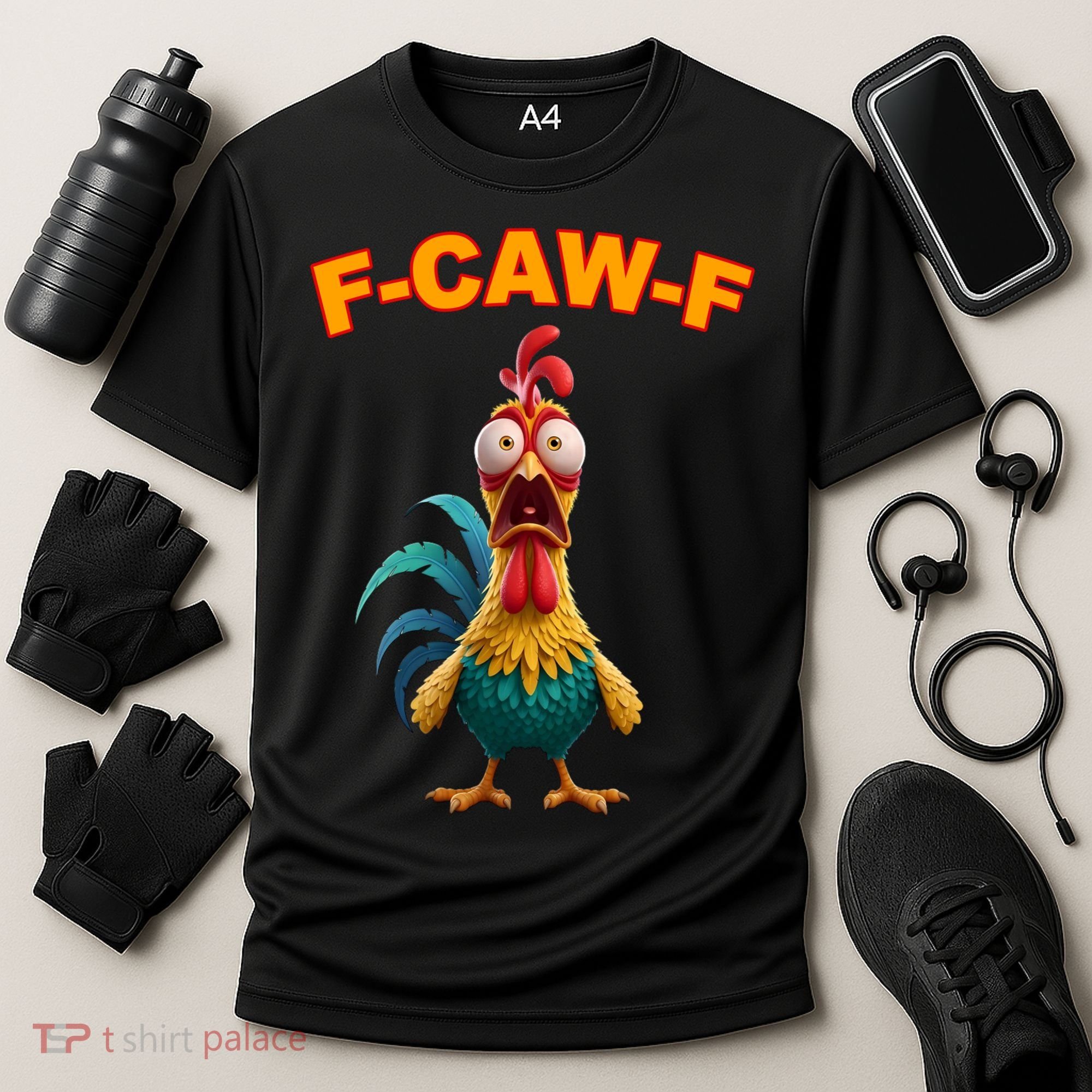 F Caw F Funny Clucking Rooster Meme F Off Cooling Performance Crew T-Shirt