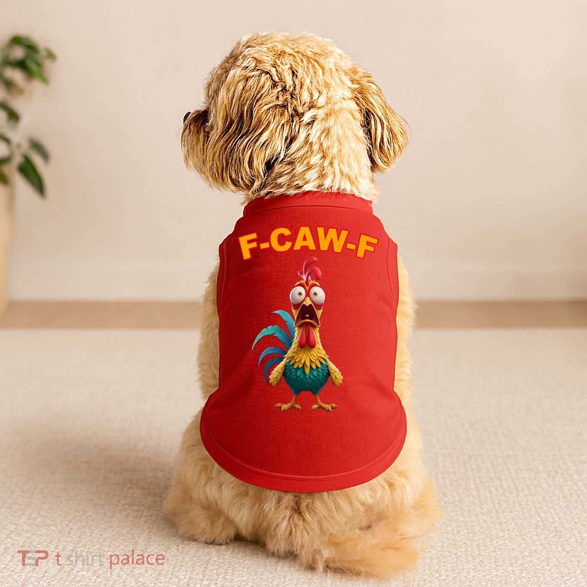 F Caw F Funny Clucking Rooster Meme F Off Doggie Tank