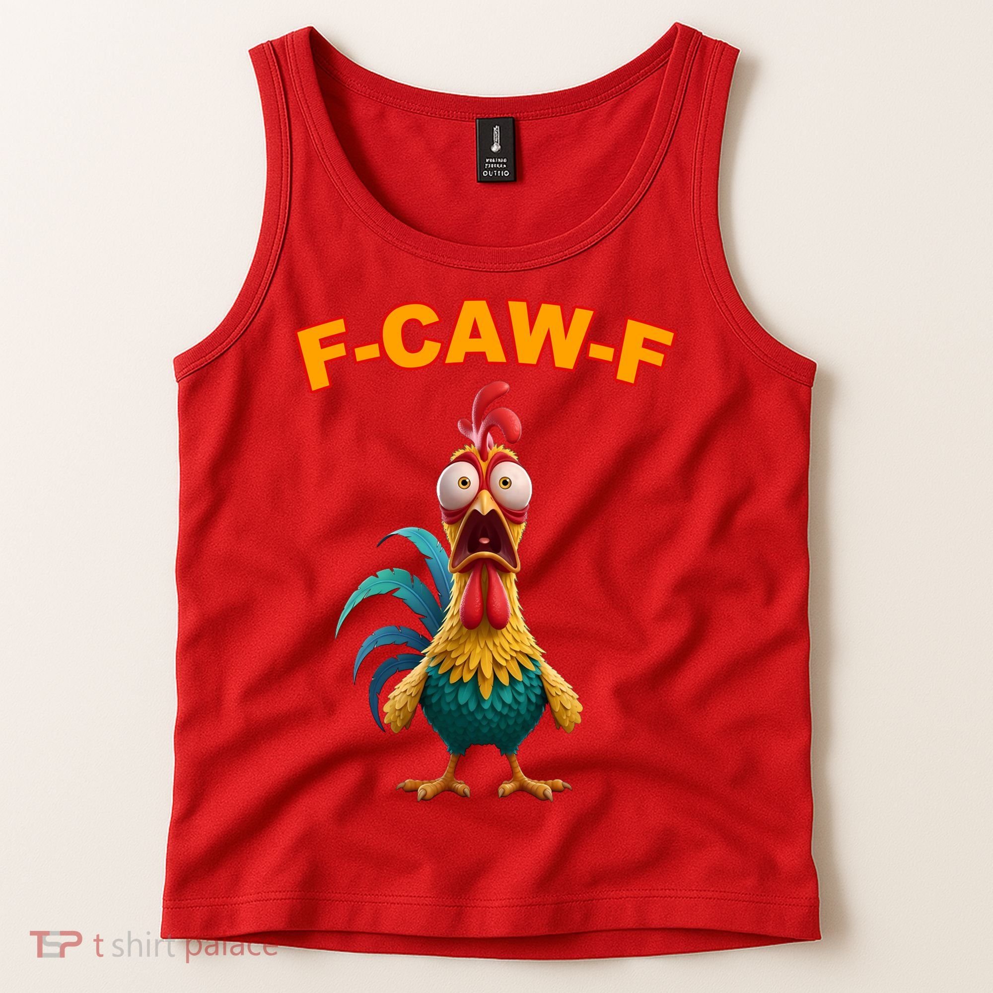F Caw F Funny Clucking Rooster Meme F Off Tank Top