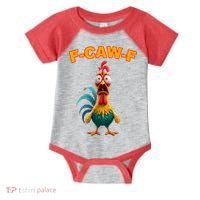 F Caw F Funny Clucking Rooster Meme F Off Infant Baby Jersey Bodysuit thumb 0