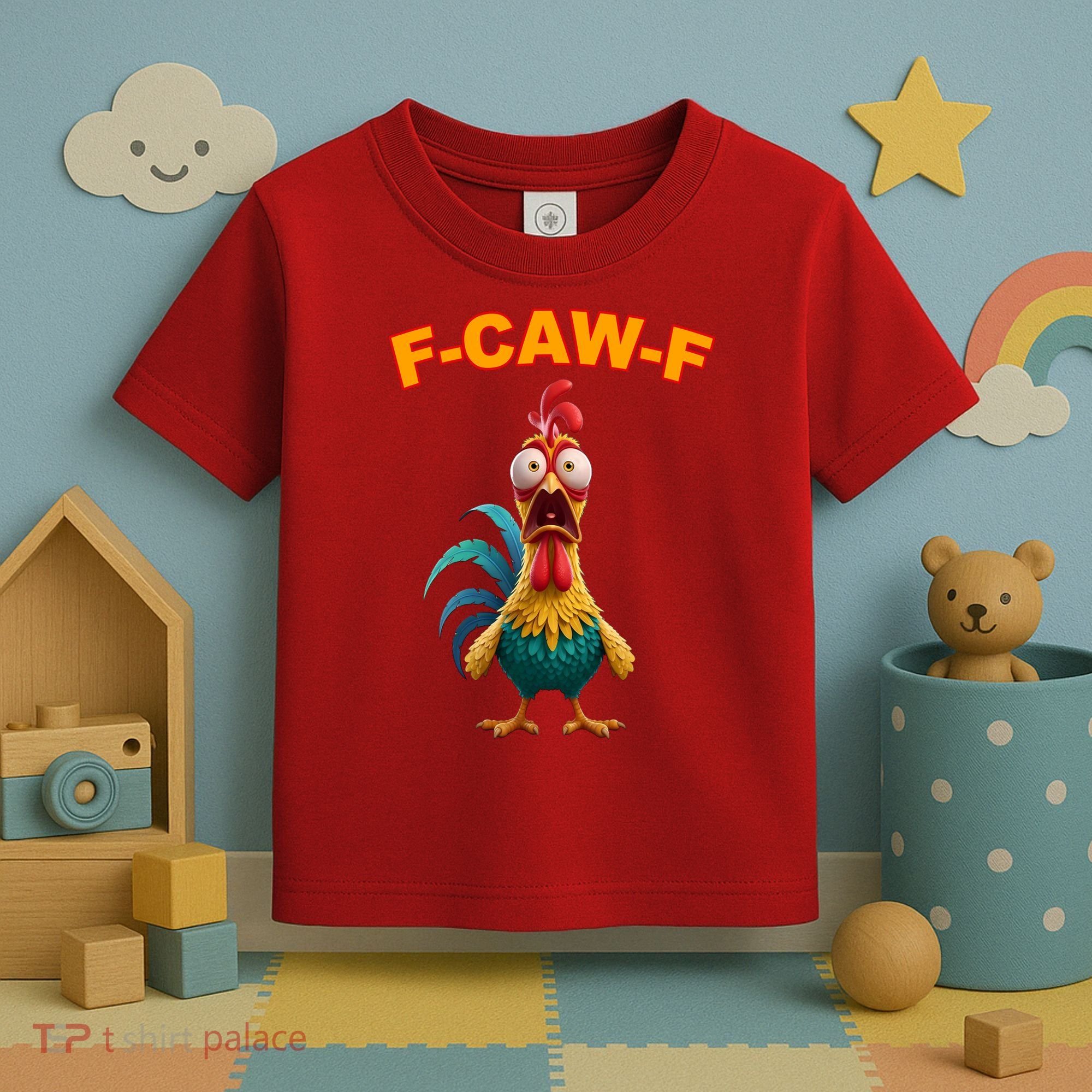 F Caw F Funny Clucking Rooster Meme F Off Toddler T-Shirt