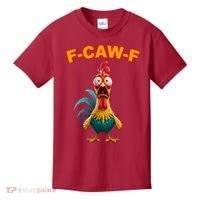 F Caw F Funny Clucking Rooster Meme F Off Kids T-Shirt thumb 0