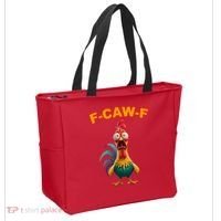 F Caw F Funny Clucking Rooster Meme F Off Tote Bag thumb 2