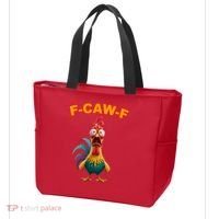 F Caw F Funny Clucking Rooster Meme F Off Tote Bag thumb 3