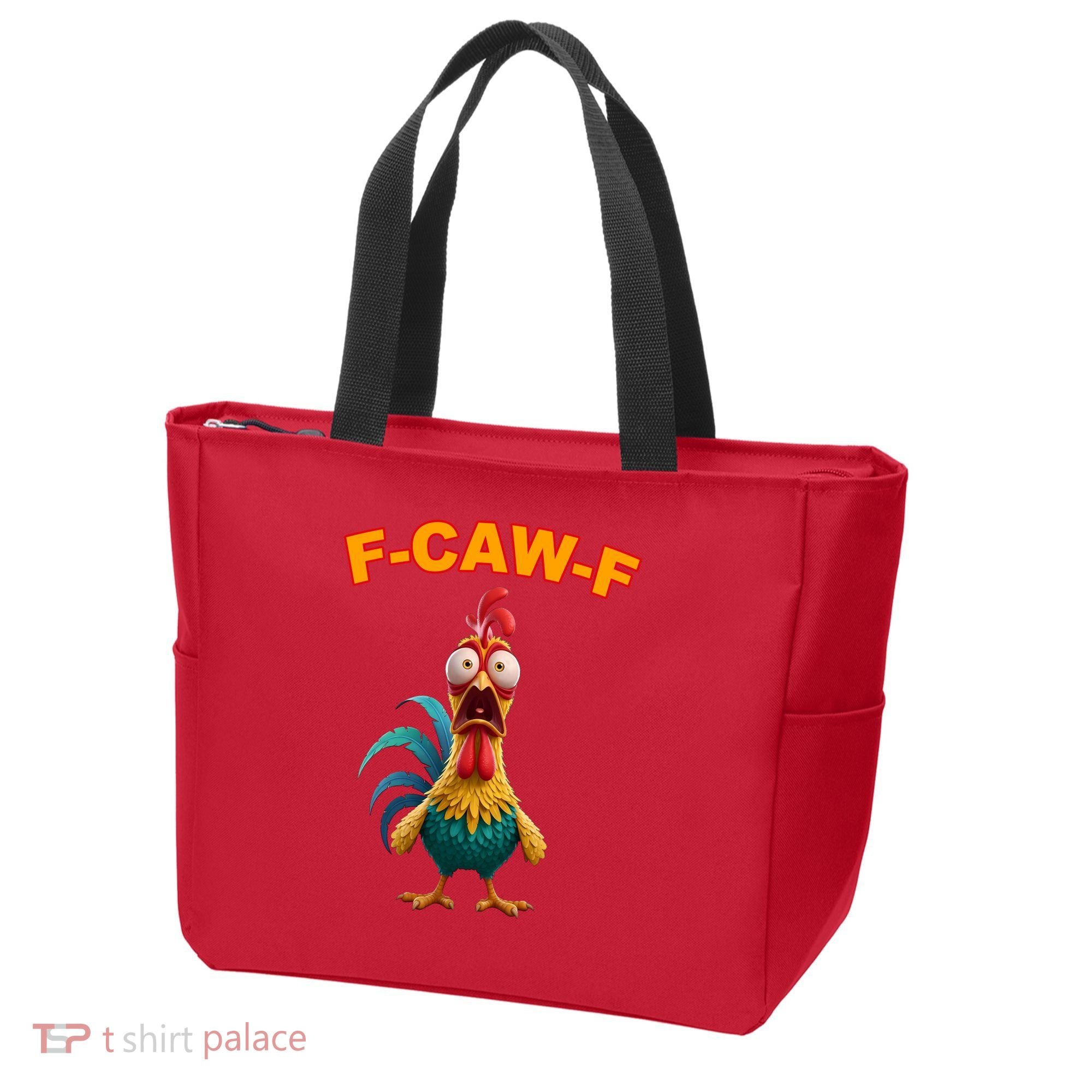 F Caw F Funny Clucking Rooster Meme F Off Tote Bag