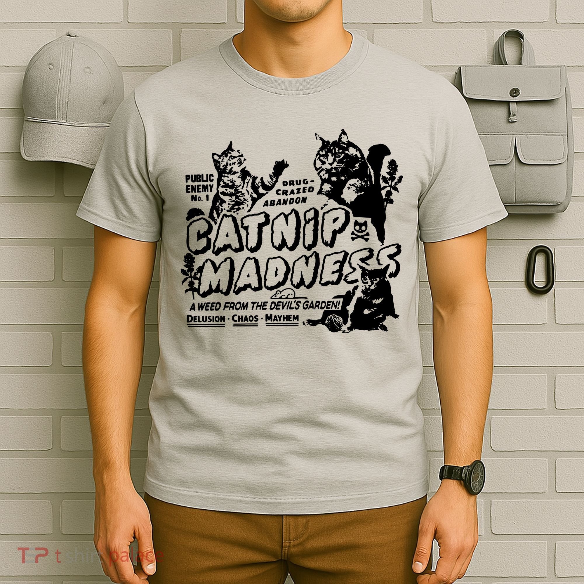 Funny Cat For Cat Mom Cat Dad Catnip Madness Cute Cat T-Shirt