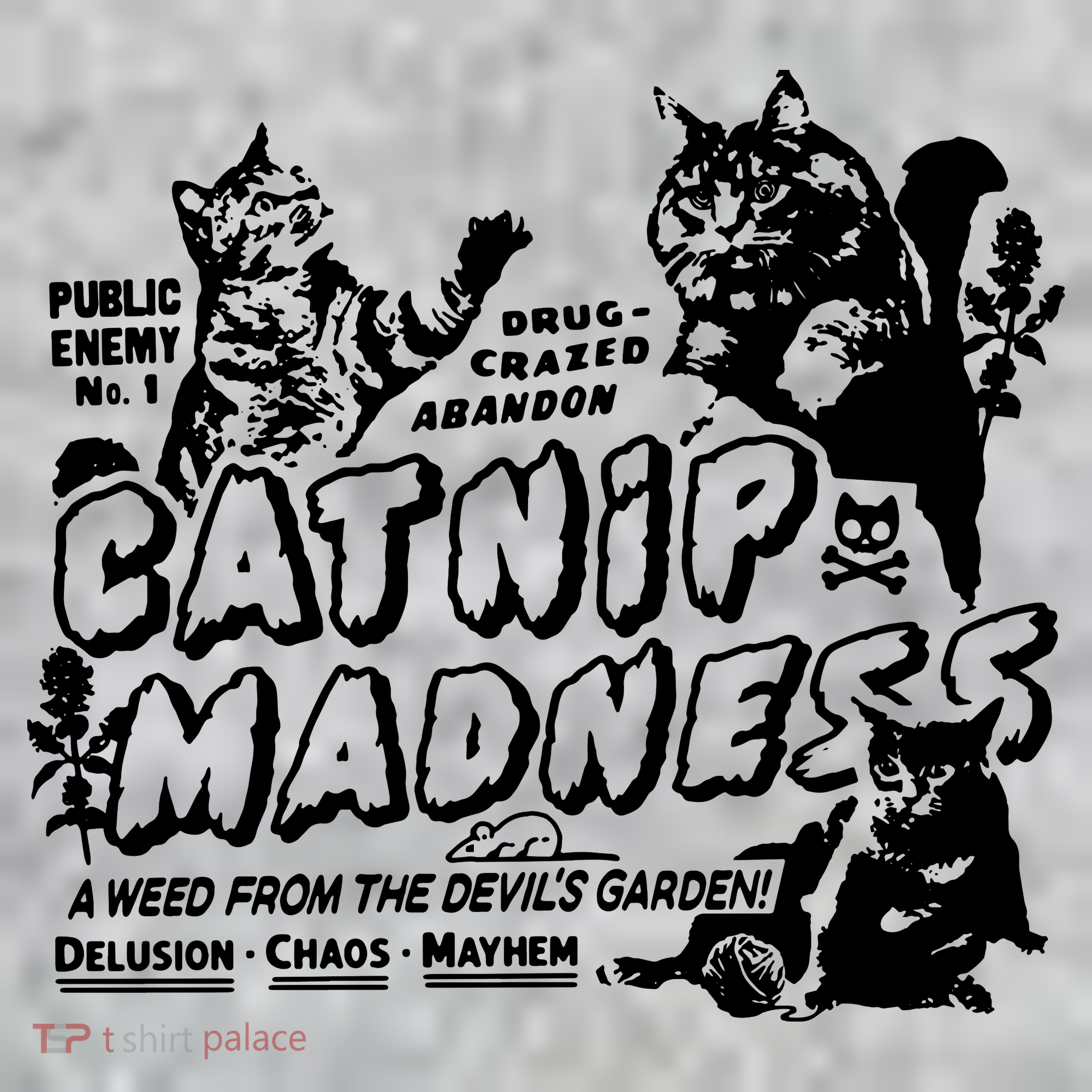 Funny Cat For Cat Mom Cat Dad Catnip Madness Cute Cat T-Shirt