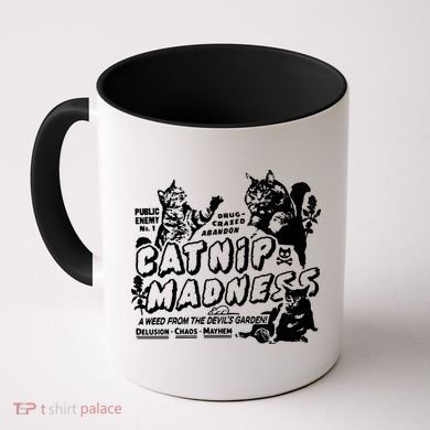 Funny Cat For Cat Mom Cat Dad Catnip Madness Cute Cat Coffee Mug