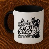 Funny Cat For Cat Mom Cat Dad Catnip Madness Cute Cat Coffee Mug thumb 2