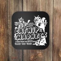 Funny Cat For Cat Mom Cat Dad Catnip Madness Cute Cat Coaster thumb 0