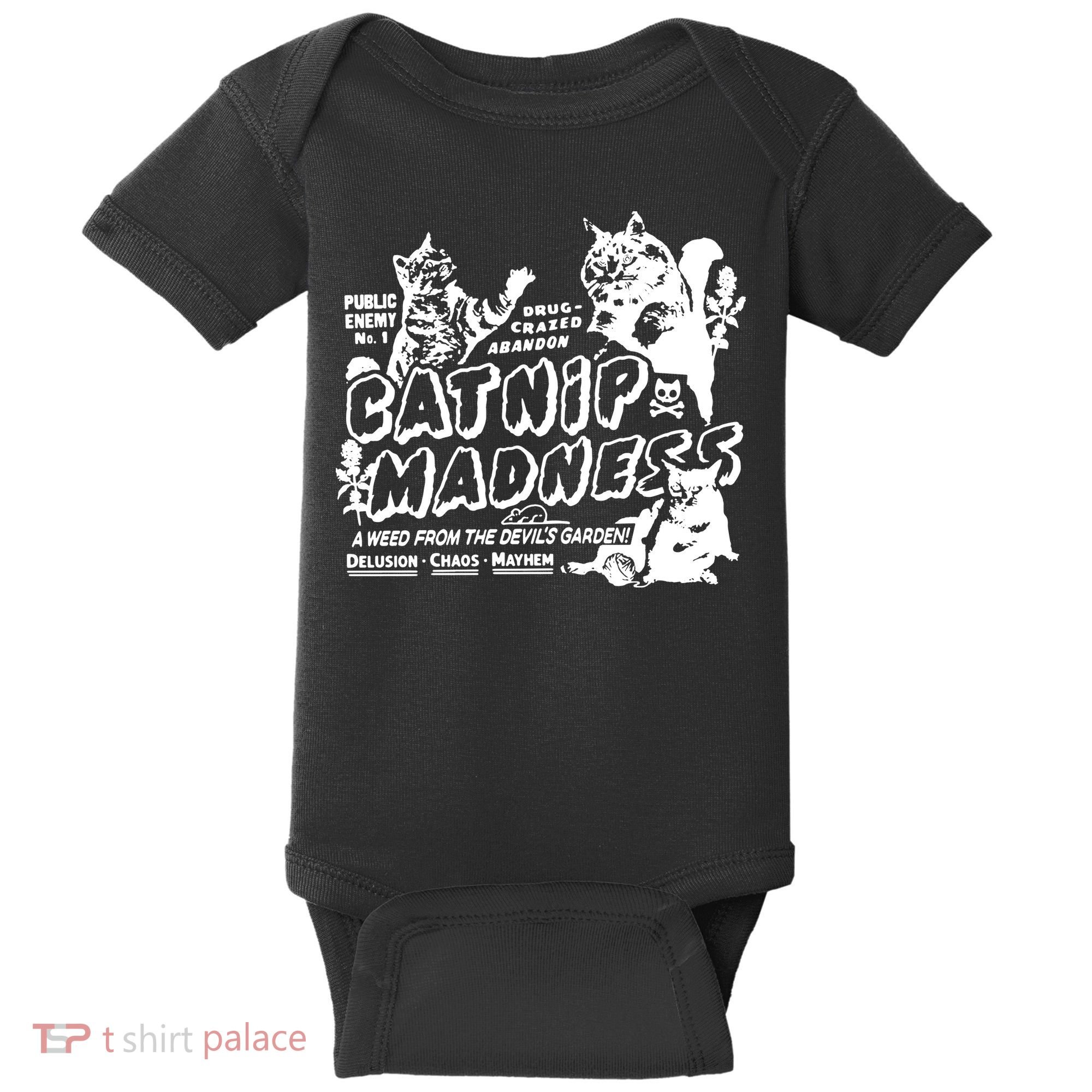 Funny Cat For Cat Mom Cat Dad Catnip Madness Cute Cat Baby Bodysuit