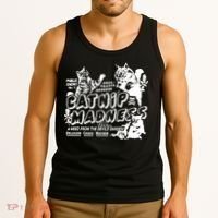 Funny Cat For Cat Mom Cat Dad Catnip Madness Cute Cat Tank Top thumb 3