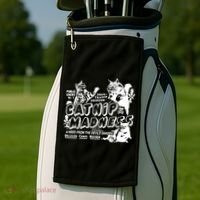 Funny Cat For Cat Mom Cat Dad Catnip Madness Cute Cat Golf Towel thumb 2